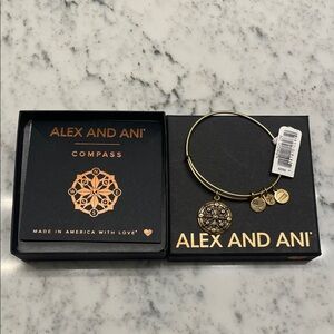 Alex and Ani Gold Compass Bracelet